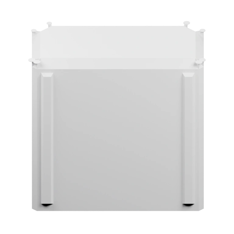 Узкая прямоугольная конструкция с открытым верхом и перфорированными нижними частями