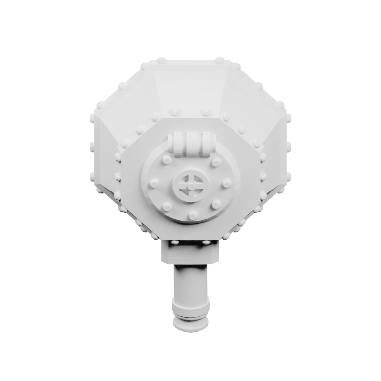 Геометрический корпус с фланцами и цилиндрическими элементами