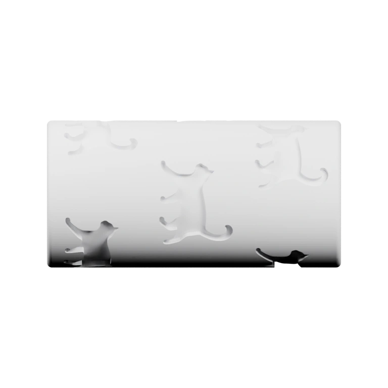 Цилиндрический предмет с вырезами в виде котов