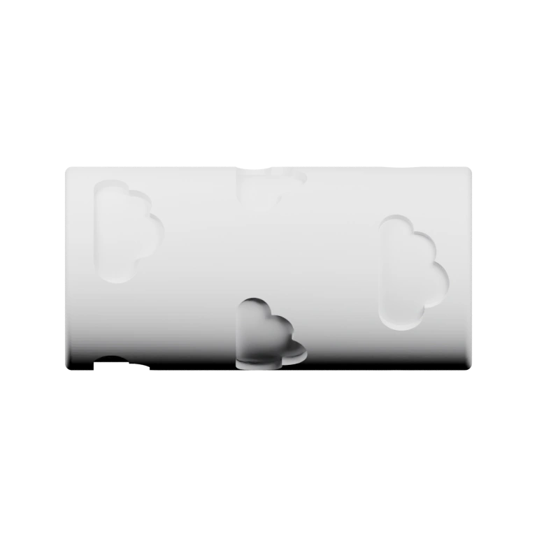 Цилиндрический элемент с вырезами в виде облаков