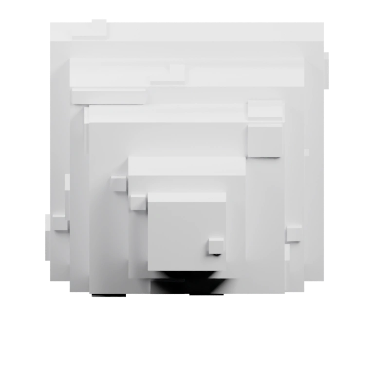 Круглое отверстие в квадратном корпусе с выступами