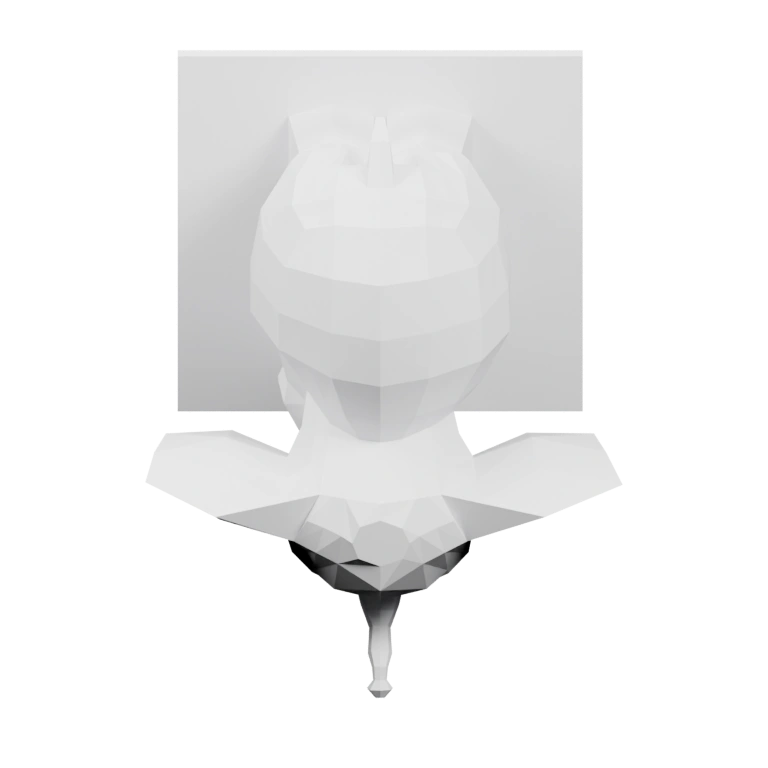 Низкая фигурка с округлой головой и воротником