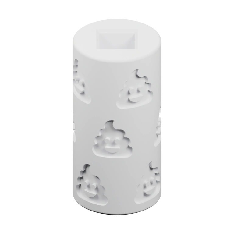 Цилиндрический предмет с вырезами в виде смайлика