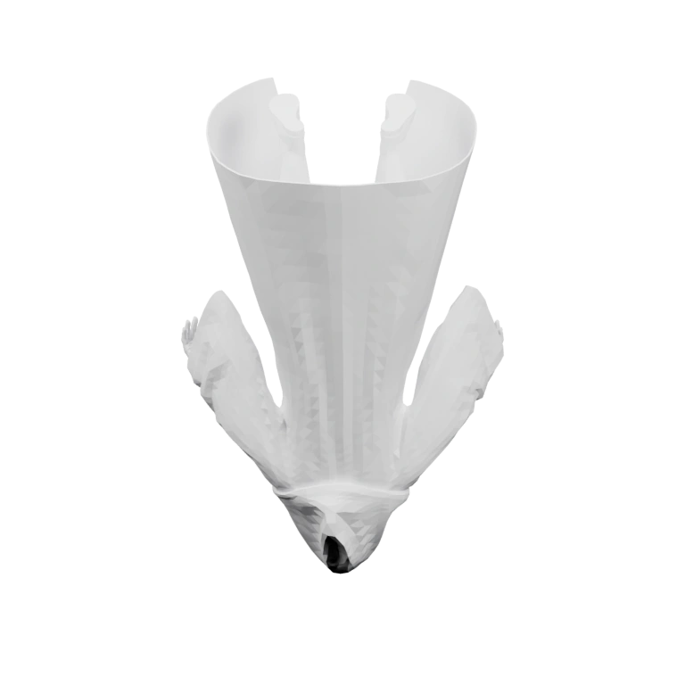 Плащ с капюшоном, длинный, с рукавами и подолом, в разрезах