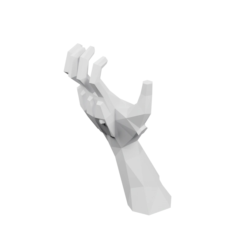 Геометрическая форма руки с вытянутыми пальцами