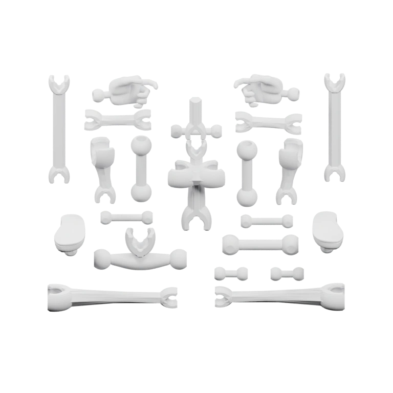 Конструкция с отверстиями и выступами для фиксации предметов