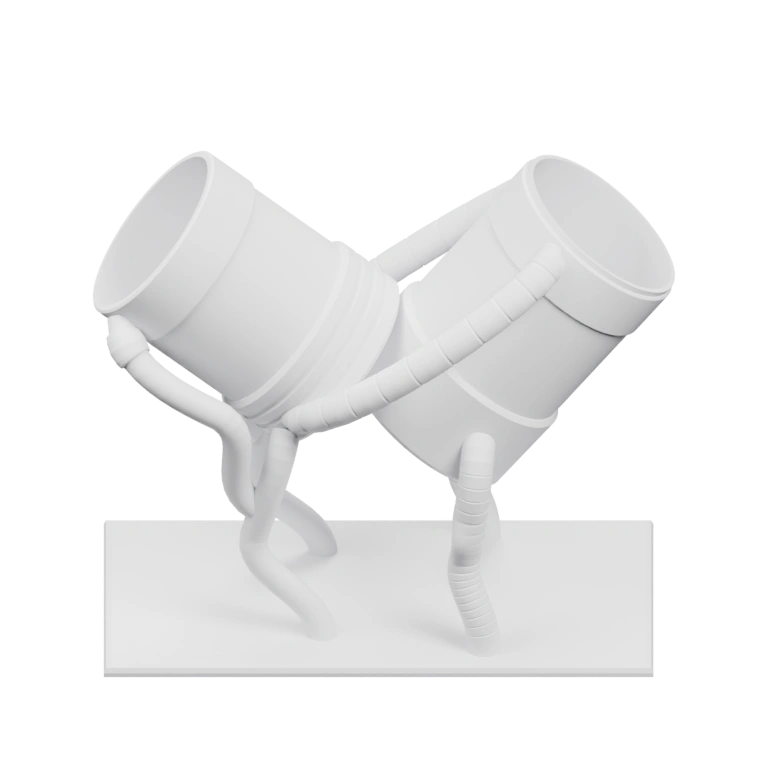 Две ведра с подставками на основании