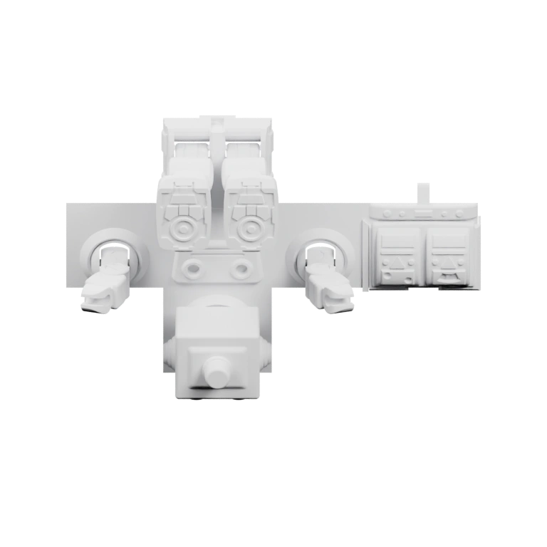 Сложная конструкция с отдельными частями и механизмами