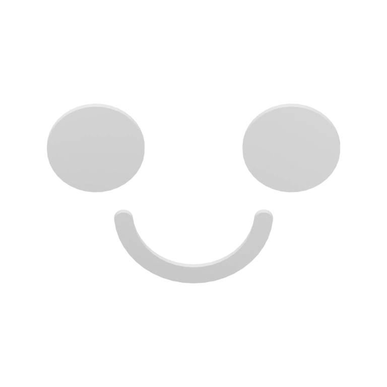 Две одинаковые улыбающиеся формы с круглыми глазами и изогнутыми ртами