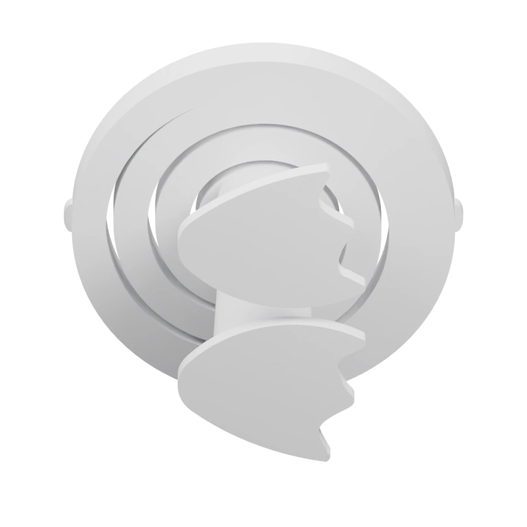 Симметричный круг с вогнутыми линиями и выступом для фиксации