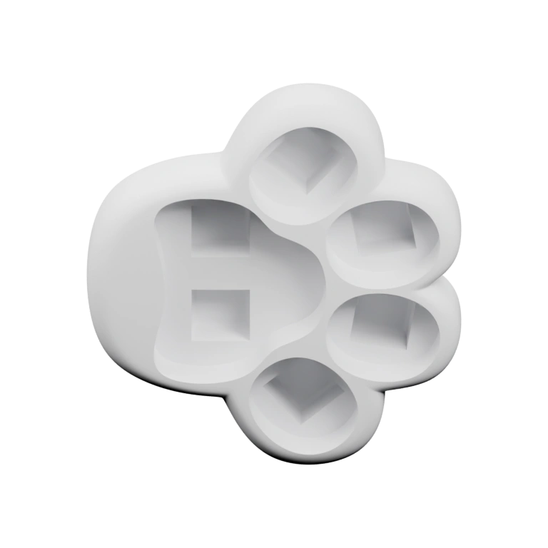 Форма пальца с отверстиями для пальцев