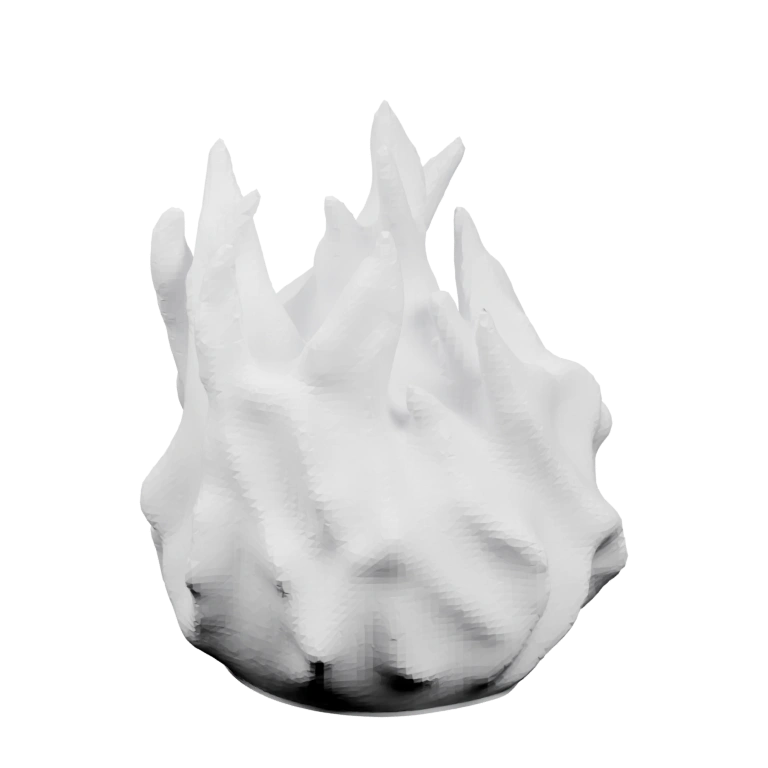 Пламя с поднятой верхней частью, изогнутыми ветвями