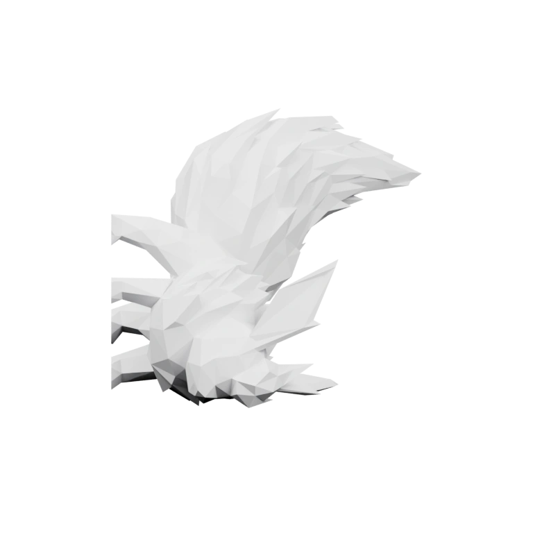 Многогранная форма с пушистым хвостом и ушами