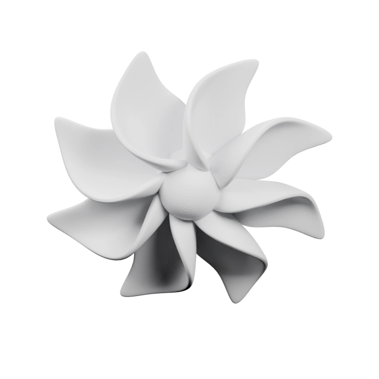 Симметричный элемент с лопастями и центральной частью