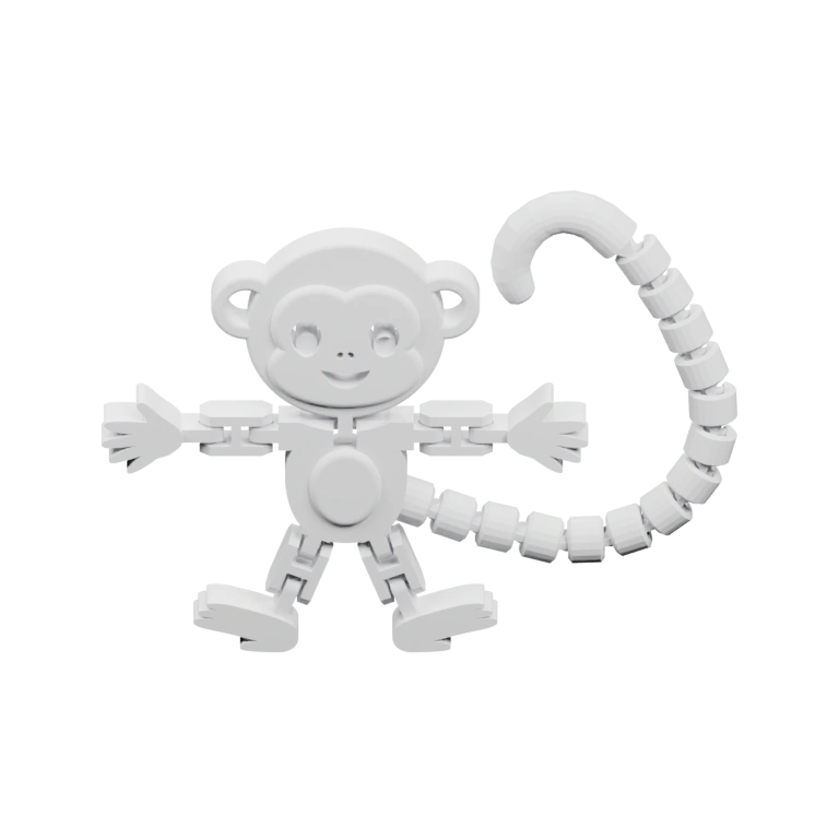 Фигурка с длинным изогнутым хвостом и вытянутыми конечностями