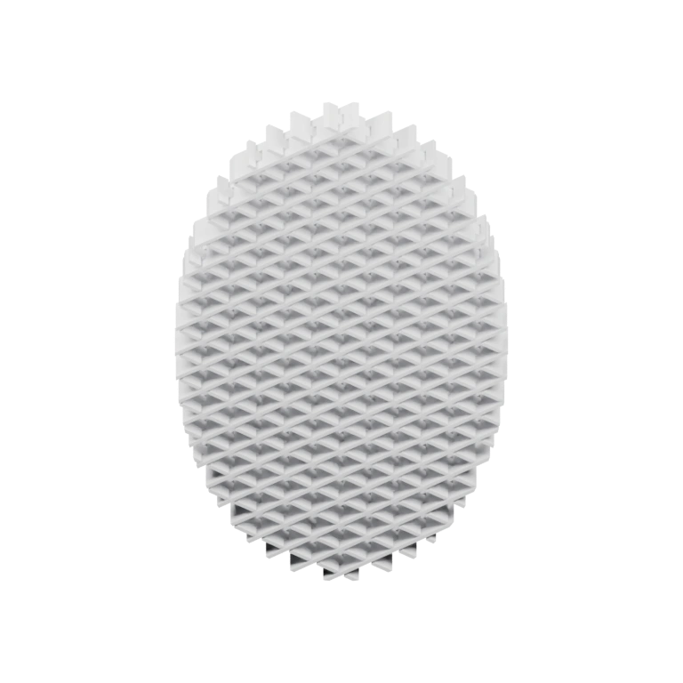 Поверхность состоит из множества треугольников, образующих рельефную структуру