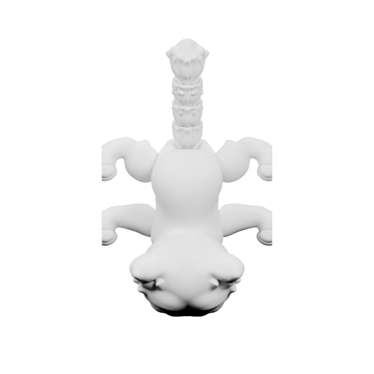 Симметричная фигура с вытянутым позвоночником и разветвленными конечностями