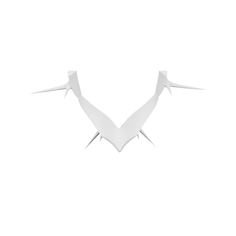 Симметричная форма с вытянутыми крыльями и ногами