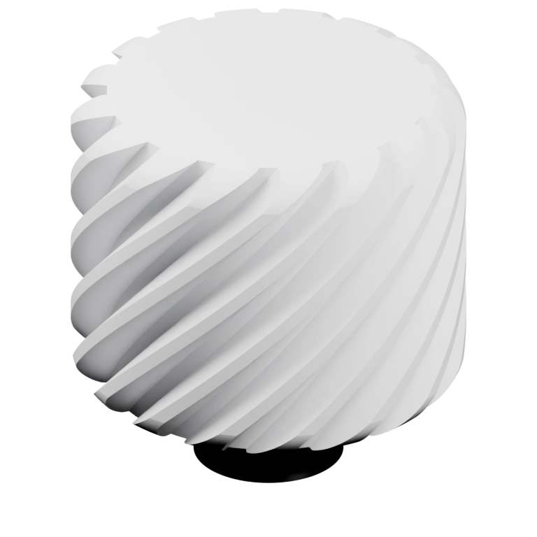 Сферическая форма с радиальными выступами, создающими текстуру