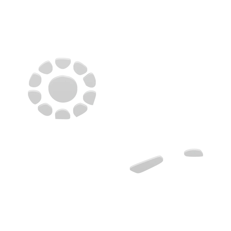 Состоит из круглых элементов и прямых частей, расположенных в ряд