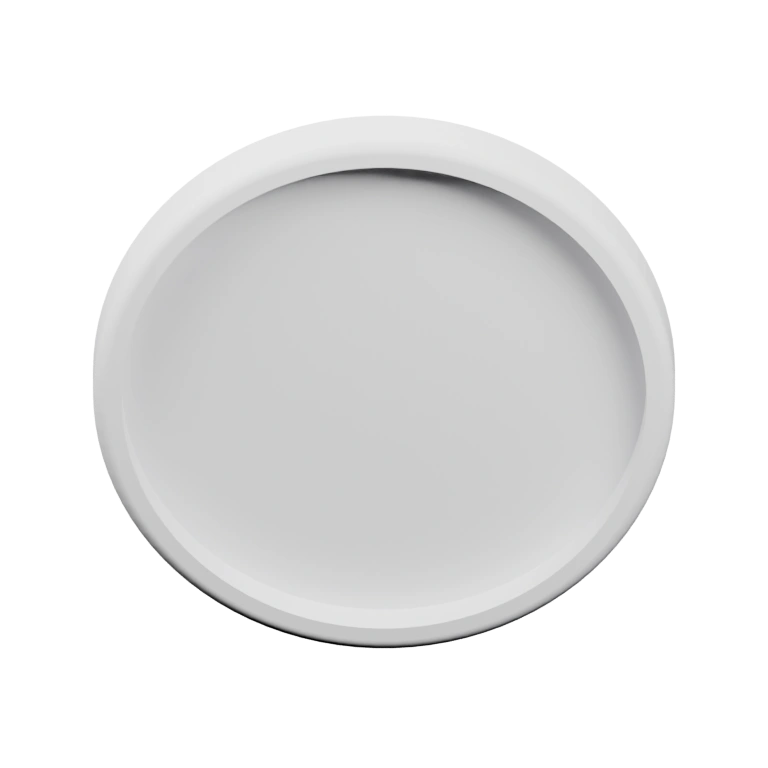 Плоская, с тонкой кромкой, смотрится как часть контейнера