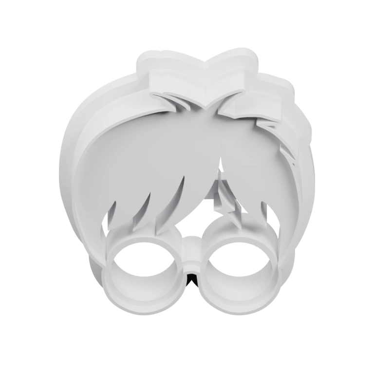 Симметричная форма с отверстиями для глаз и узорами на лбу