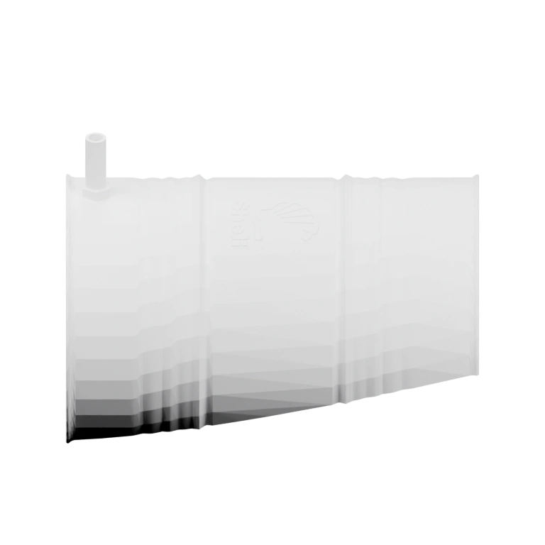 Узкий прямоугольный корпус с отверстием и выступом для крепления