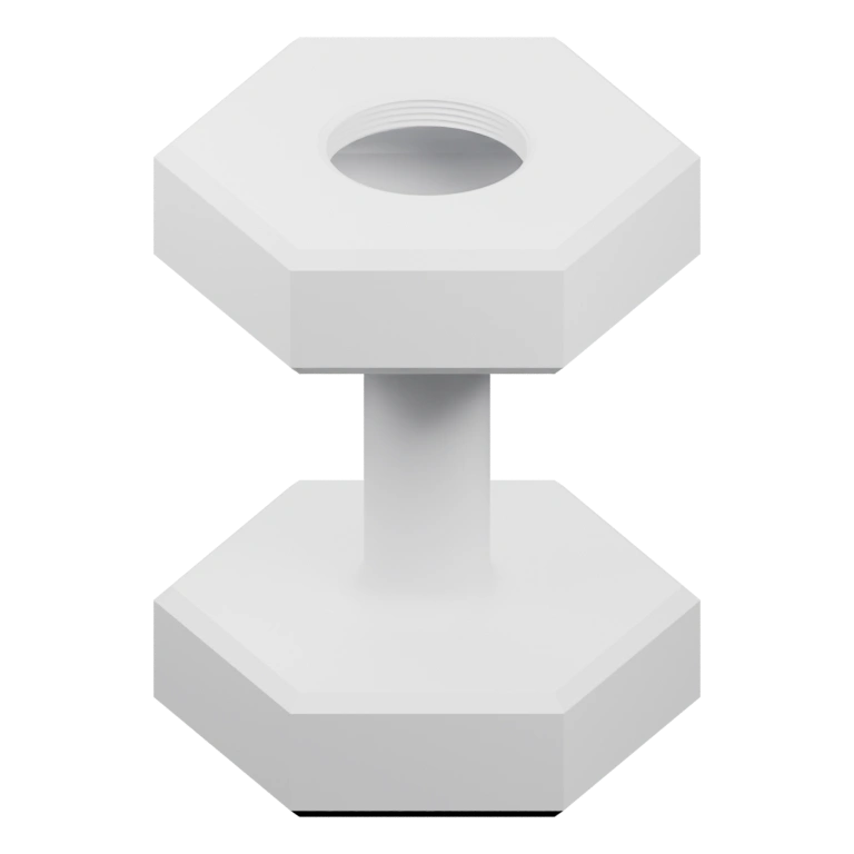 Симметричный объект с шестигранной головкой и центральным отверстием