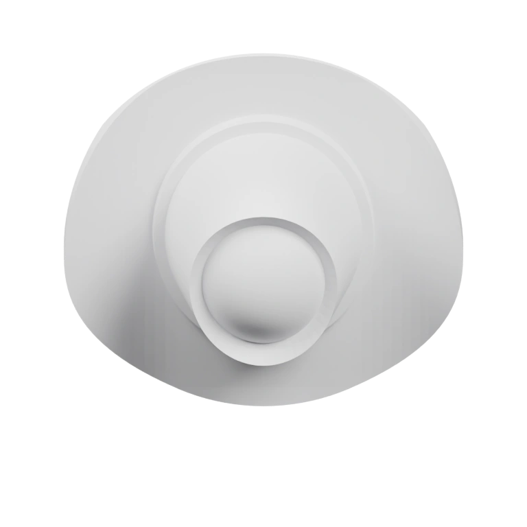 Круглая форма с центральным выступом и боковыми элементами