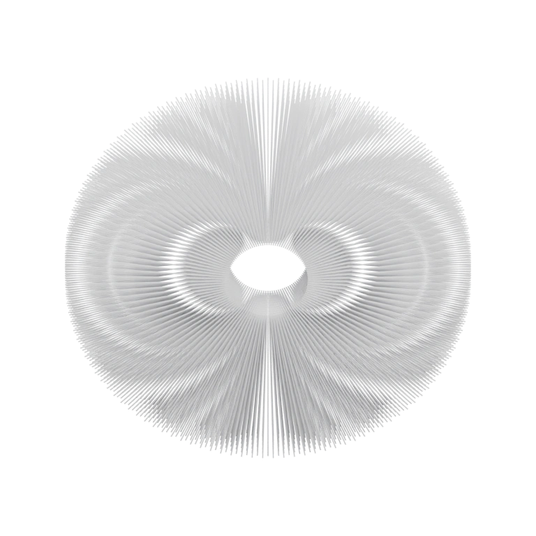 Симметричная форма с радиальными линиями и центральным отверстием