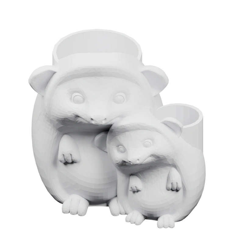 Фигурка с двумя животными, сидящими вместе