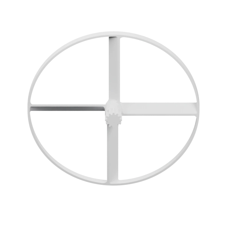 Круглый диск с перекрещивающимися планками и центральной осью