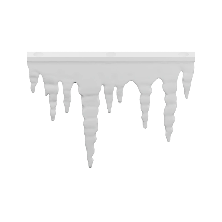 Узкие острые шипы на плоской основе, симметрично расположены