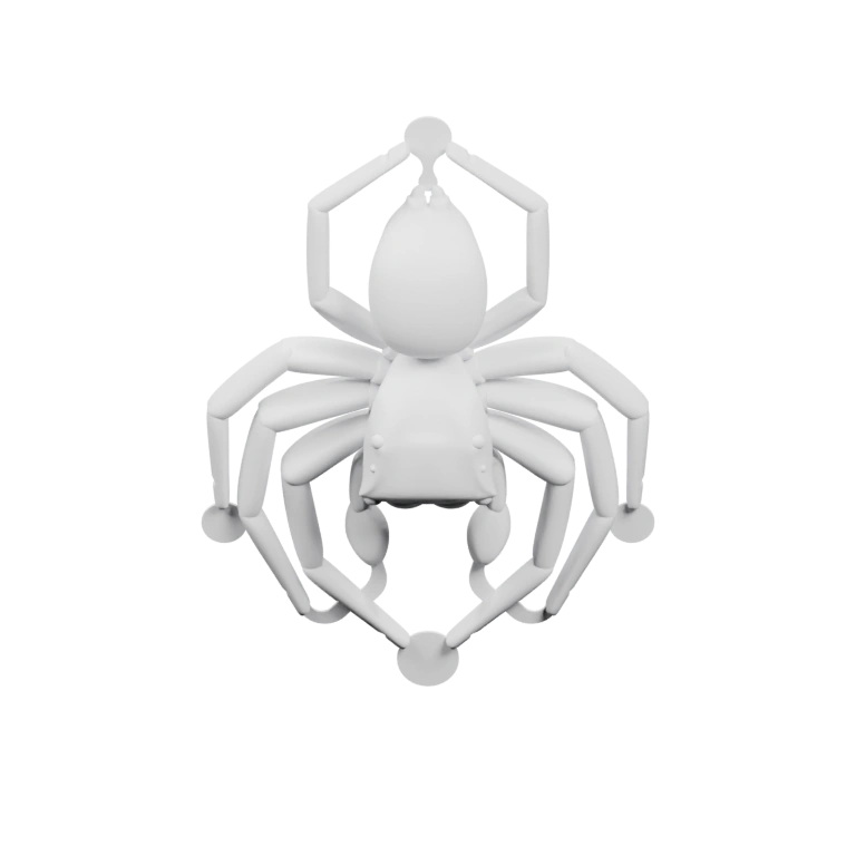 Симметричная фигурка с телом и ногами, напоминающая пчелу