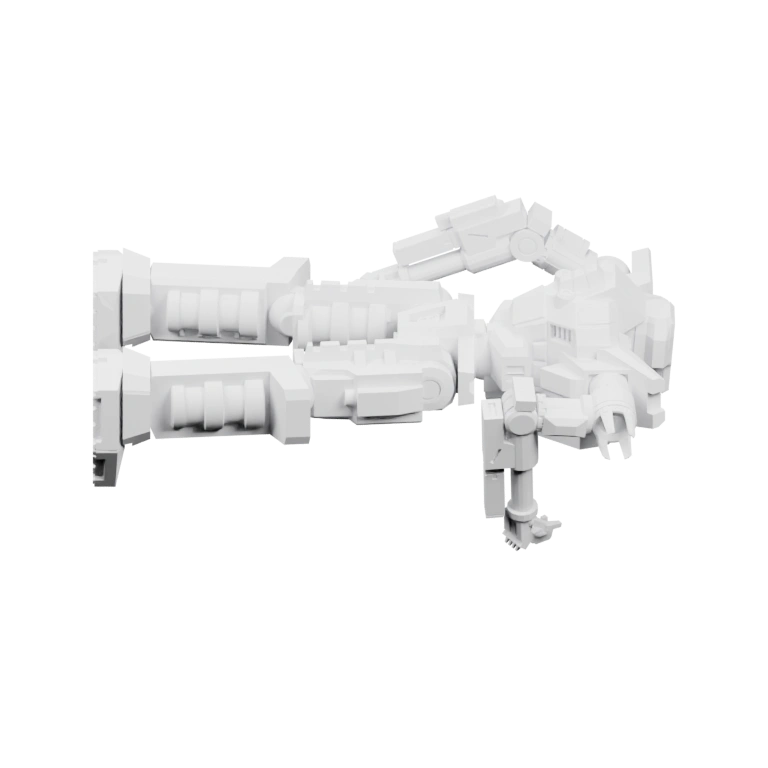Сложная конструкция с геометрическими деталями и подвижными суставами