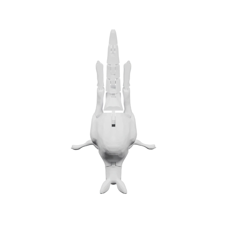 Фигурка с длинным хвостом и ногами, стоящая на задних лапах