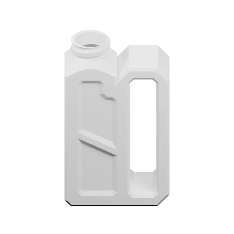 Узкий корпус с отверстием сверху и выемкой для ручки