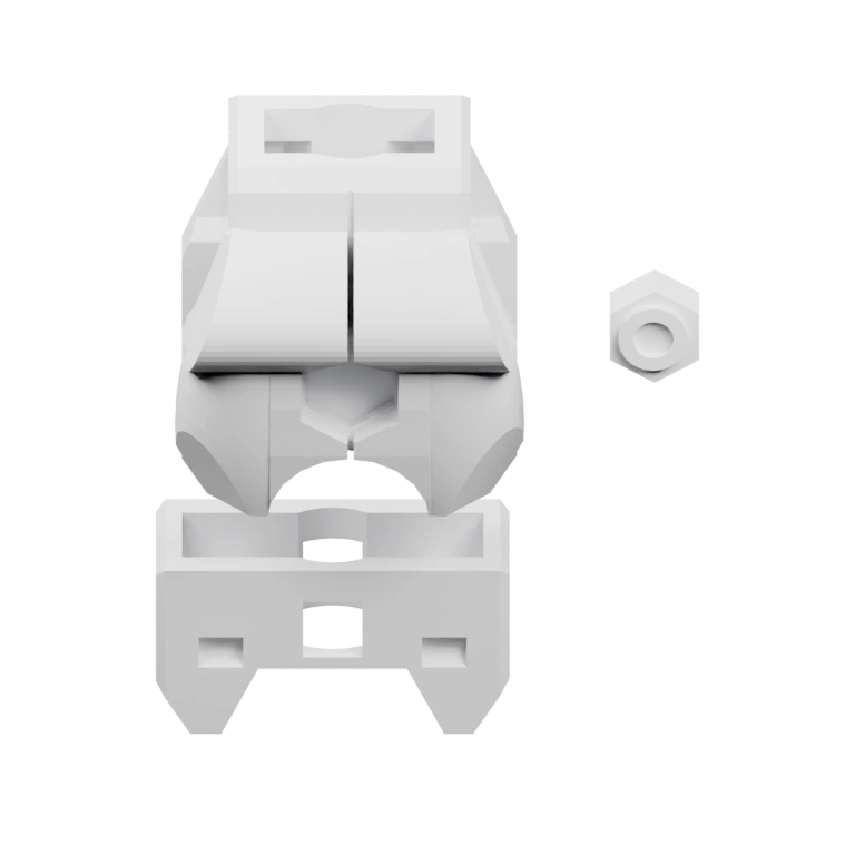 Геометрическая форма с отверстиями и выступами для фиксации