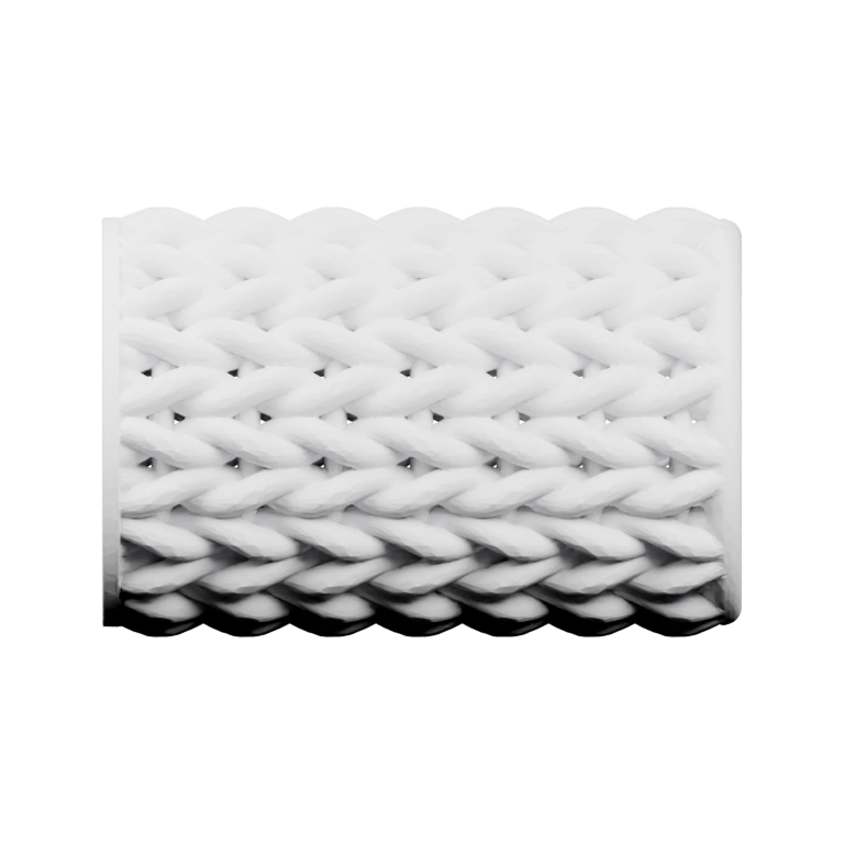 Цилиндрическая форма с узором вязки, с открытым верхом и рельефным рисунком