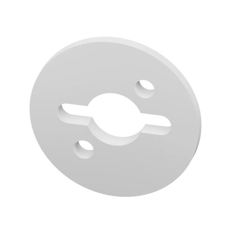 Плоская круглая форма с отверстиями и вырезом по центру