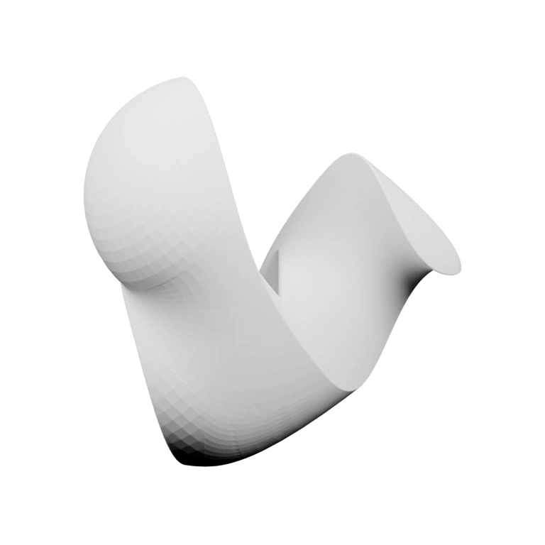 Сложная волнообразная структура с плавными изгибами и внутренними выемками