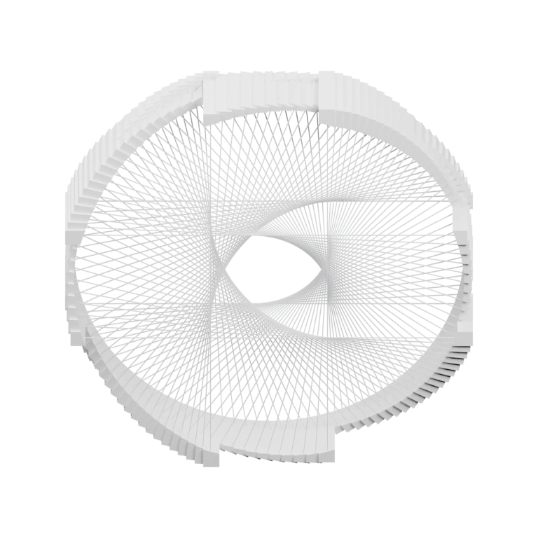 Симметричная форма с отверстием в центре и радиальными элементами