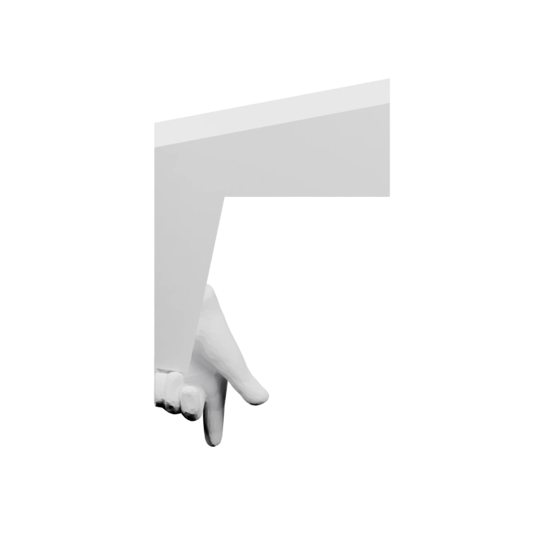 Указательный палец в форме стрелки с выступающим концом