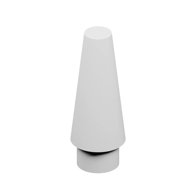 Вертикальный цилиндр с плоским верхом и небольшим выступом