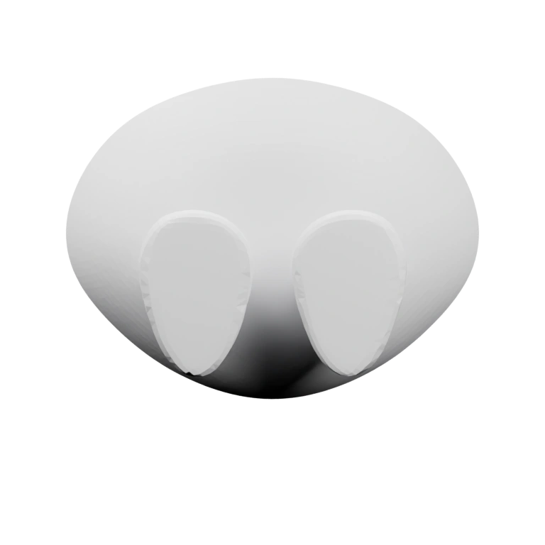 Гладкий округлый элемент с двумя выемками на верхней части