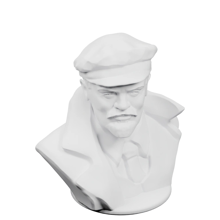 Изображение мужчины в кепке и пиджаке, смотрящего вперед и в сторону