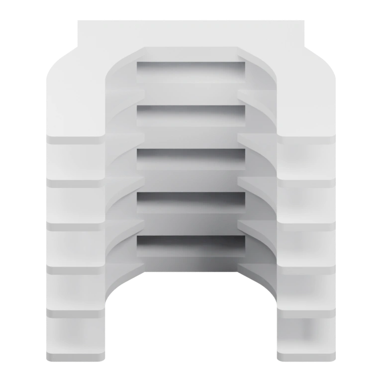 Структурированная конструкция с отверстиями и выступами для фиксации