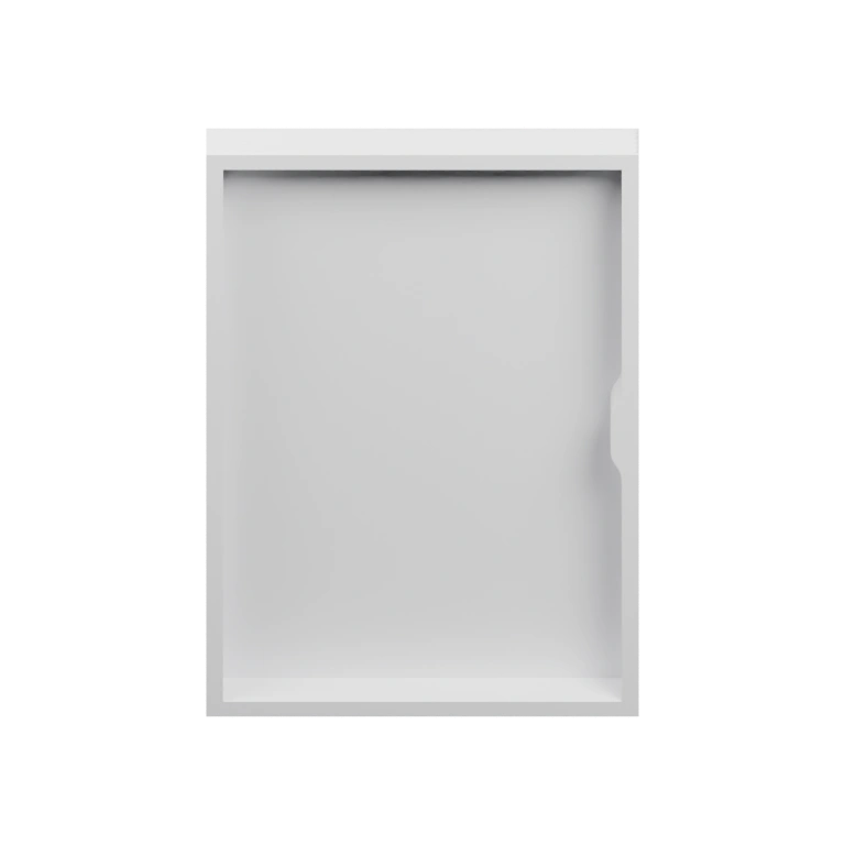 Узкая прямоугольная коробка с открытым верхом и внутренней полкой