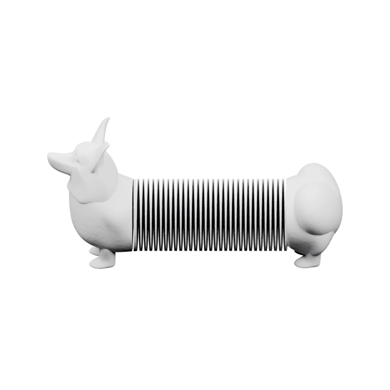 Фигурка с длинным телом и ушами, с характерной формой туловища