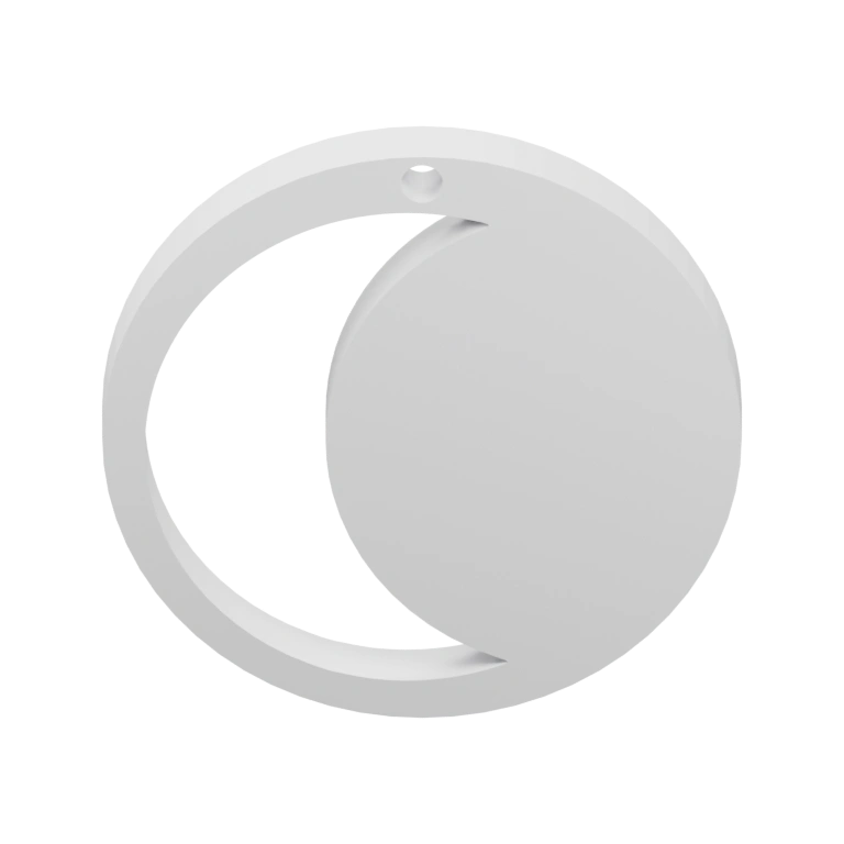 Плоская форма с вырезом и отверстием для крепления